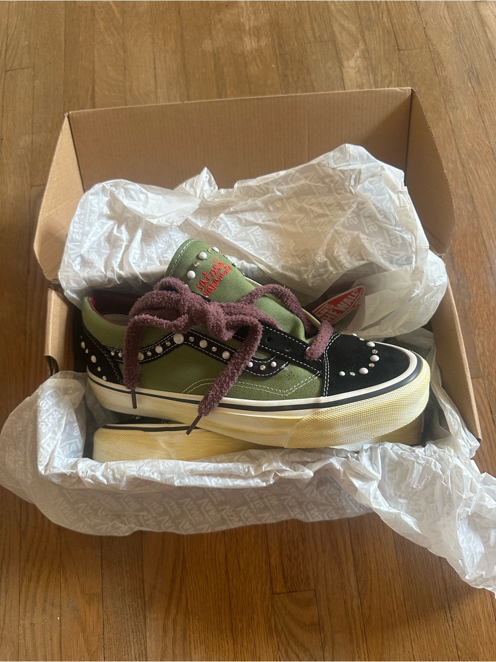 RARE Satoshi Nakamoto Green Pearlized Vans